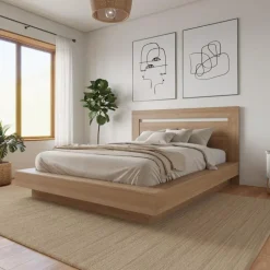 Queen Bed with Headboard (60