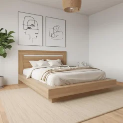 Queen Bed with Headboard (60