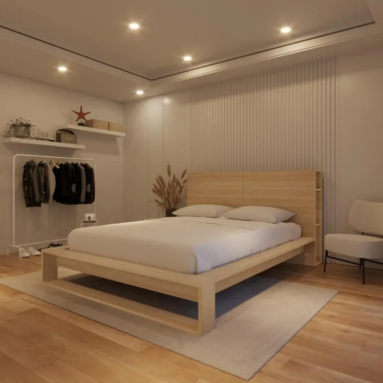 Queen Bed with Headboard (60") - Nexera