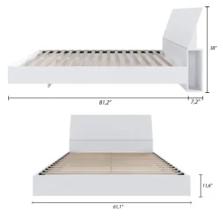 Queen Bed with Headboard (60") - Nexera
