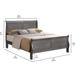 Queen Bed with Headboard (60