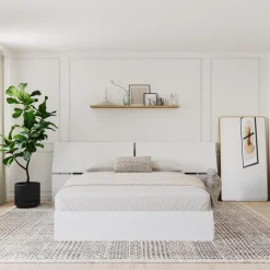 Queen Bed with Headboard (60