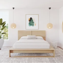 Queen Bed with Headboard (60