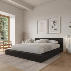 Queen Bed with Headboard (60