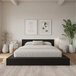 Queen Bed with Headboard (60