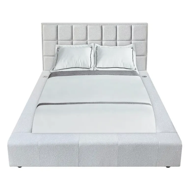 Queen Bed with Reading Lights and Console (60")