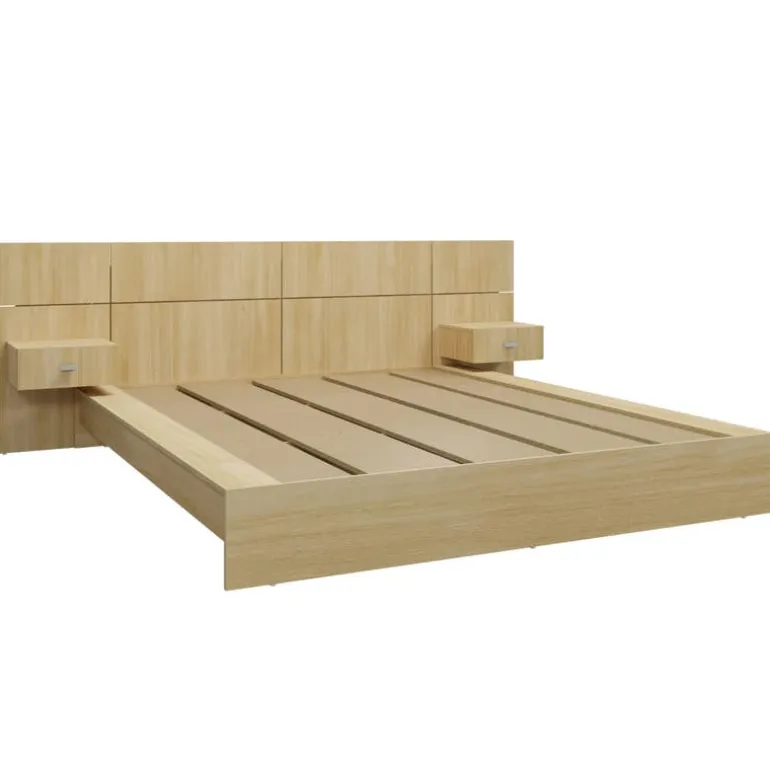 Queen Bed with Wall Units & Nightstands (60")