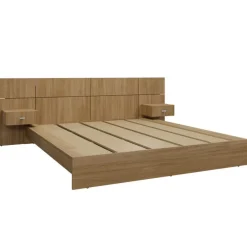Queen Bed with Wall Units & Nightstands (60")