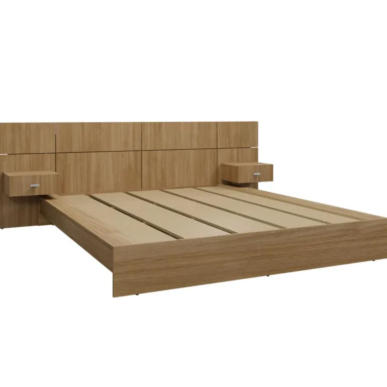 Queen Bed with Wall Units & Nightstands (60")