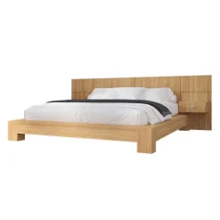 Queen Bed with Wall Units and Nightstands (60
