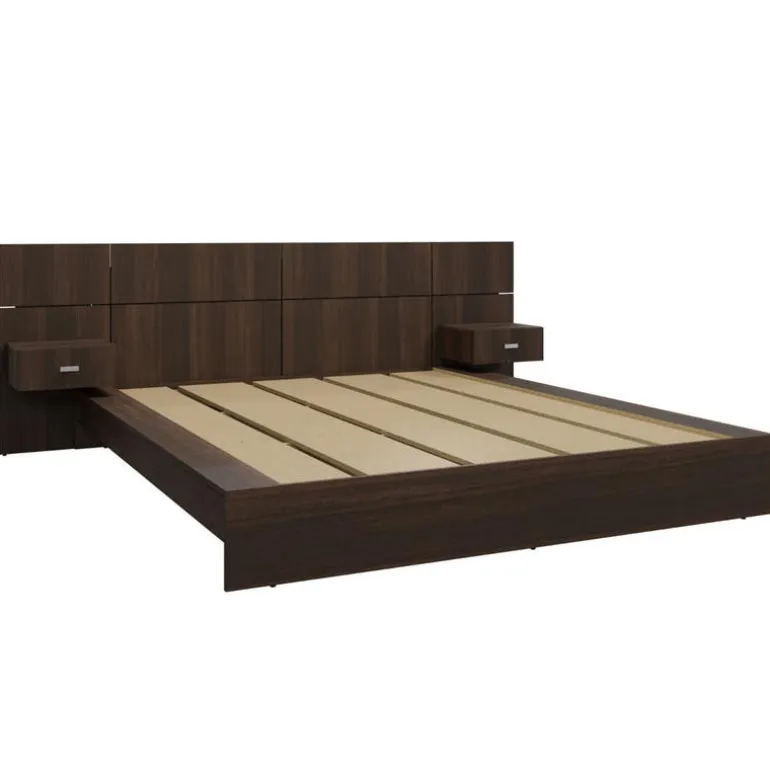 Queen Bed with Wall Units & Nightstands (60")