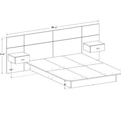 Queen Bedroom Set (60") - 5 pcs