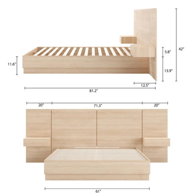 Queen Bedroom Set (60") - 4 pcs - Nexera