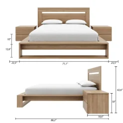 Queen Bedroom Set (60") - 4 pcs - Nexera