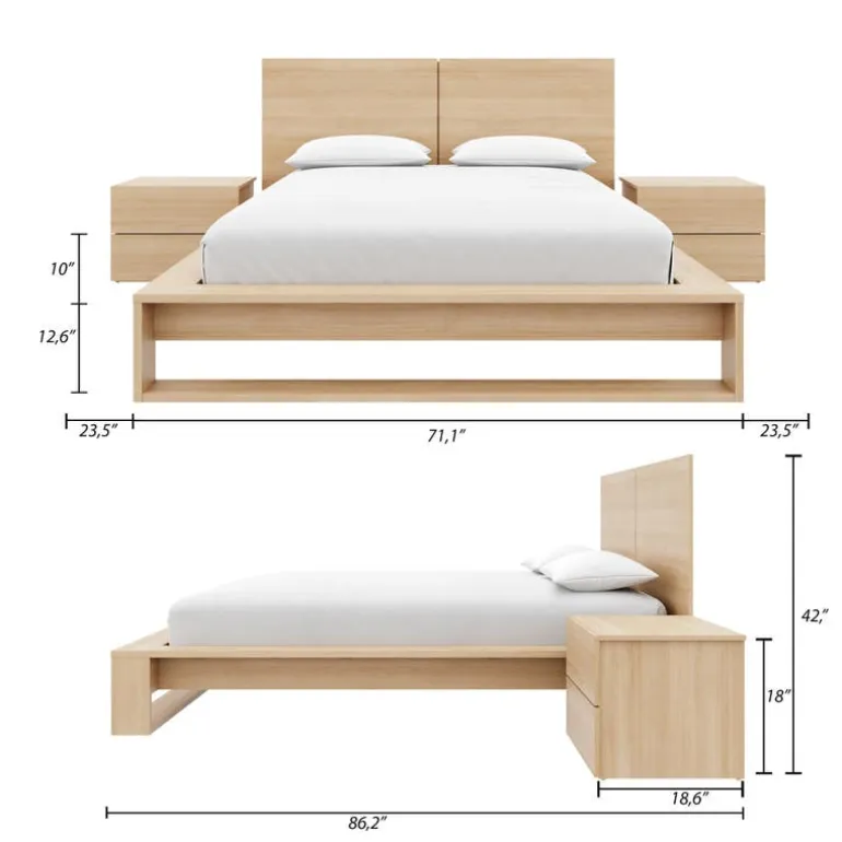 Queen Bedroom Set (60") - 4 pcs - Nexera
