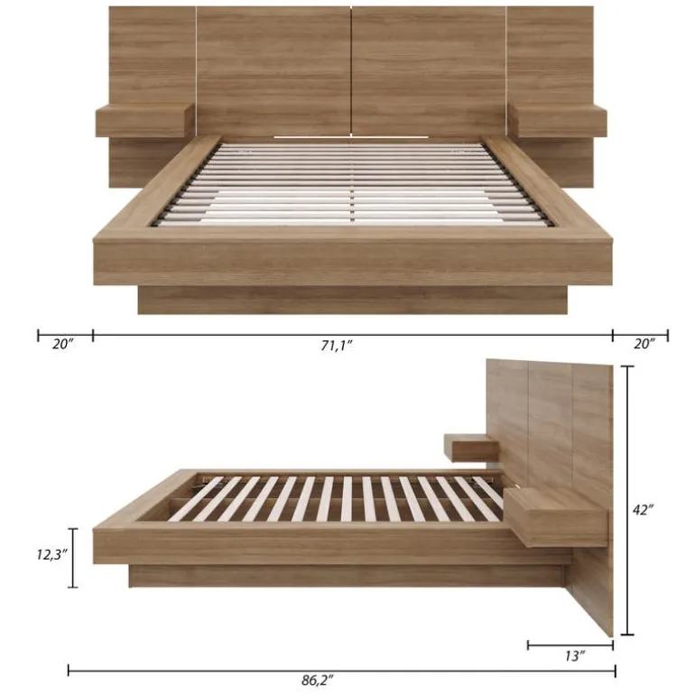 Queen Bedroom Set (60") - 4 pcs - Nexera