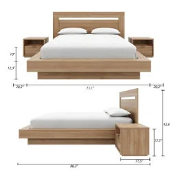 Queen Bedroom Set (60") - 4 pcs - Nexera