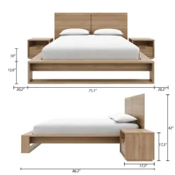 Queen Bedroom Set (60") - 4 pcs - Nexera