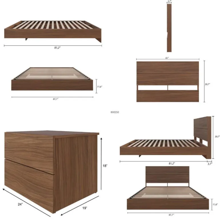 Queen Bedroom Set (60") - 4 pcs - Nexera