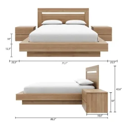Queen Bedroom Set (60") - 4 pcs - Nexera