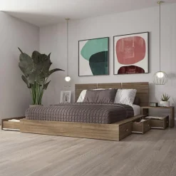Queen Bedroom Set with 6-Drawer Storage (60