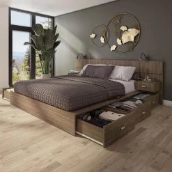 Queen Bedroom Set with 6-Drawer Storage (60