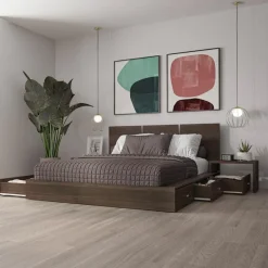 Queen Bedroom Set with 6-Drawer Storage (60") - 4 pcs