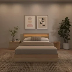 Queen Bedroom Set with Lighting (60