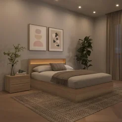 Queen Bedroom Set with Lighting (60