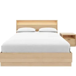 Queen Bedroom Set with Lighting (60") - 3 pcs - Nexera