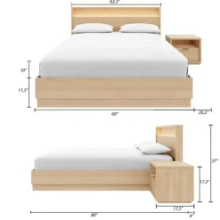 Queen Bedroom Set with Lighting (60