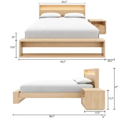 Queen Bedroom Set with Lighting (60