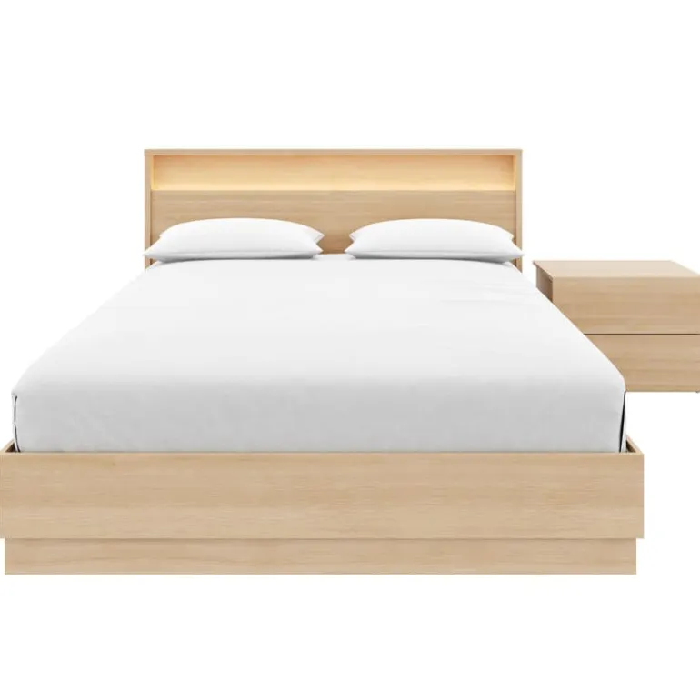 Queen Bedroom Set with Lighting (60") - 4 pcs - Nexera