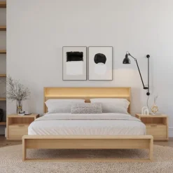 Queen Bedroom Set with Lighting (60") - 4 pcs - Nexera