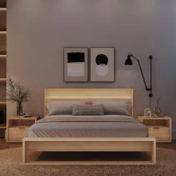 Queen Bedroom Set with Lighting (60