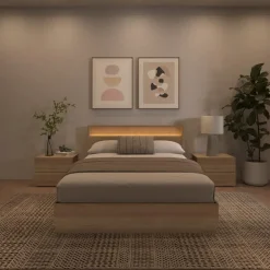 Queen Bedroom Set with Lighting (60
