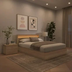 Queen Bedroom Set with Lighting (60
