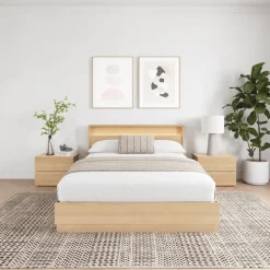 Queen Bedroom Set with Lighting (60") - 4 pcs - Nexera