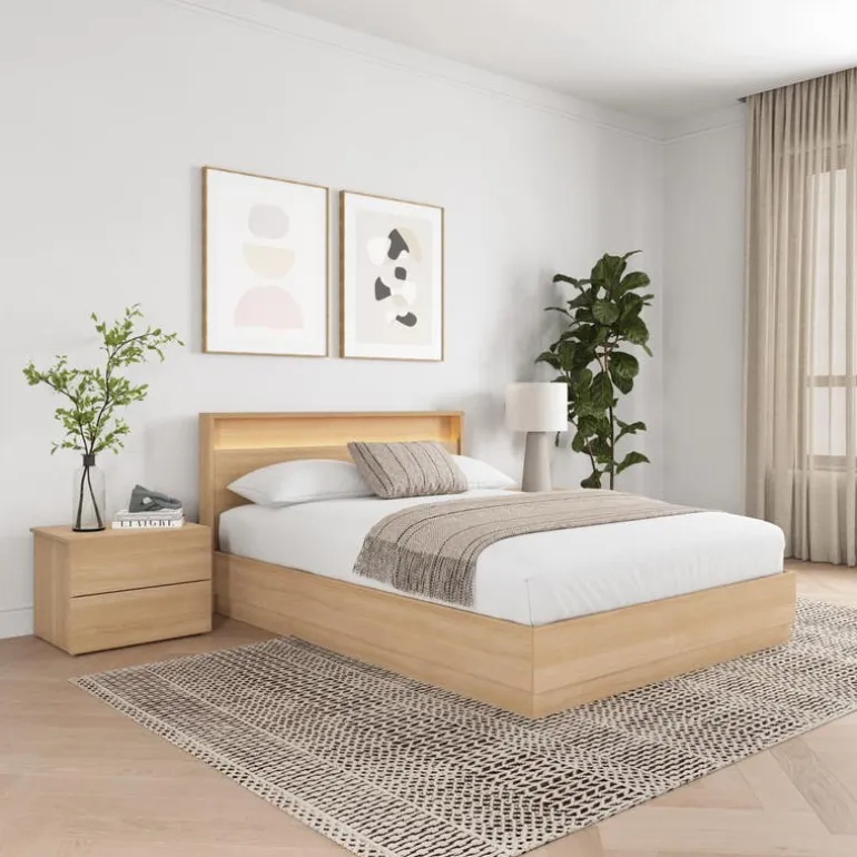 Queen Bedroom Set with Lighting (60") - 4 pcs - Nexera