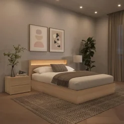 Queen Bedroom Set with Lighting (60