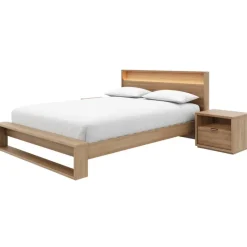 Queen Bedroom Set with Lighting (60") - 4 pcs - Nexera