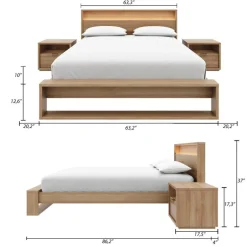 Queen Bedroom Set with Lighting (60