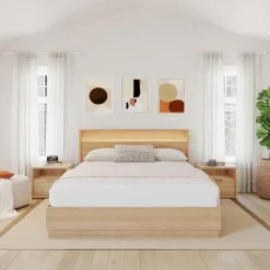 Queen Bedroom Set with Lighting (60") - 4 pcs - Nexera