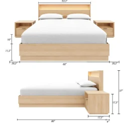 Queen Bedroom Set with Lighting (60