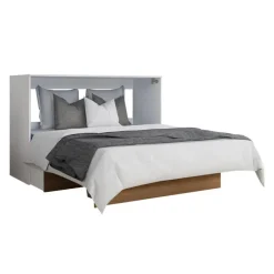 Queen Cabinet Bed with 6.5-inch Mattress - Brown