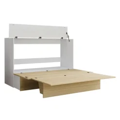 Queen Cabinet Bed with 6.5-inch Mattress - Natural