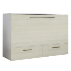 Queen Cabinet Bed with 6.5-inch Mattress - Grey
