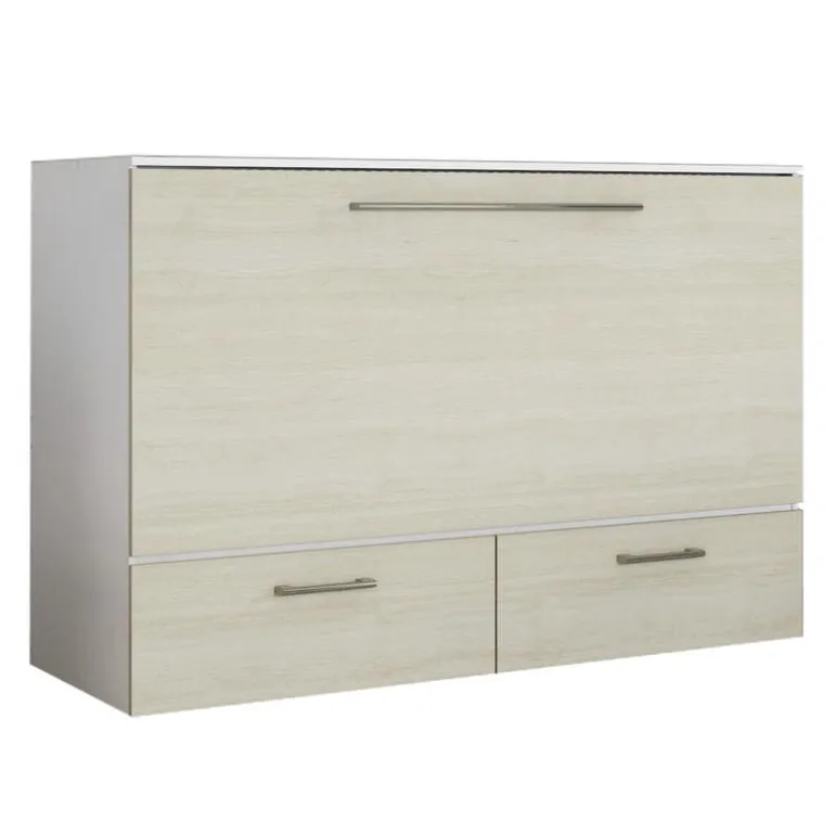 Queen Cabinet Bed with 6.5-inch Mattress - Grey