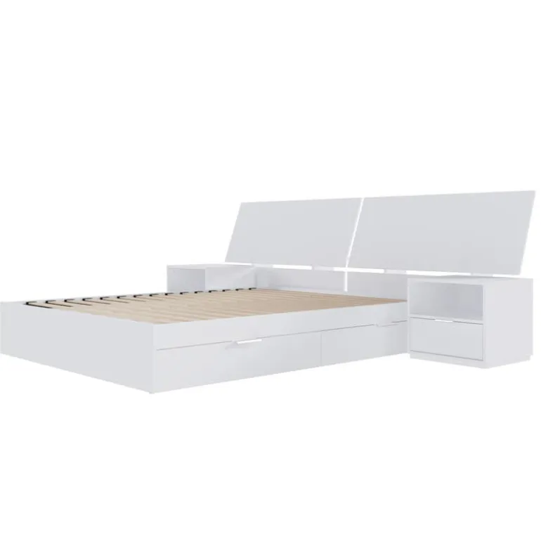 Queen 2-Drawer Storage Bedroom Set (60") - 4 pcs - Nexera