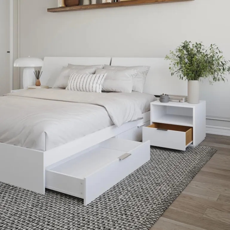 Queen 2-Drawer Storage Bedroom Set (60") - 4 pcs - Nexera